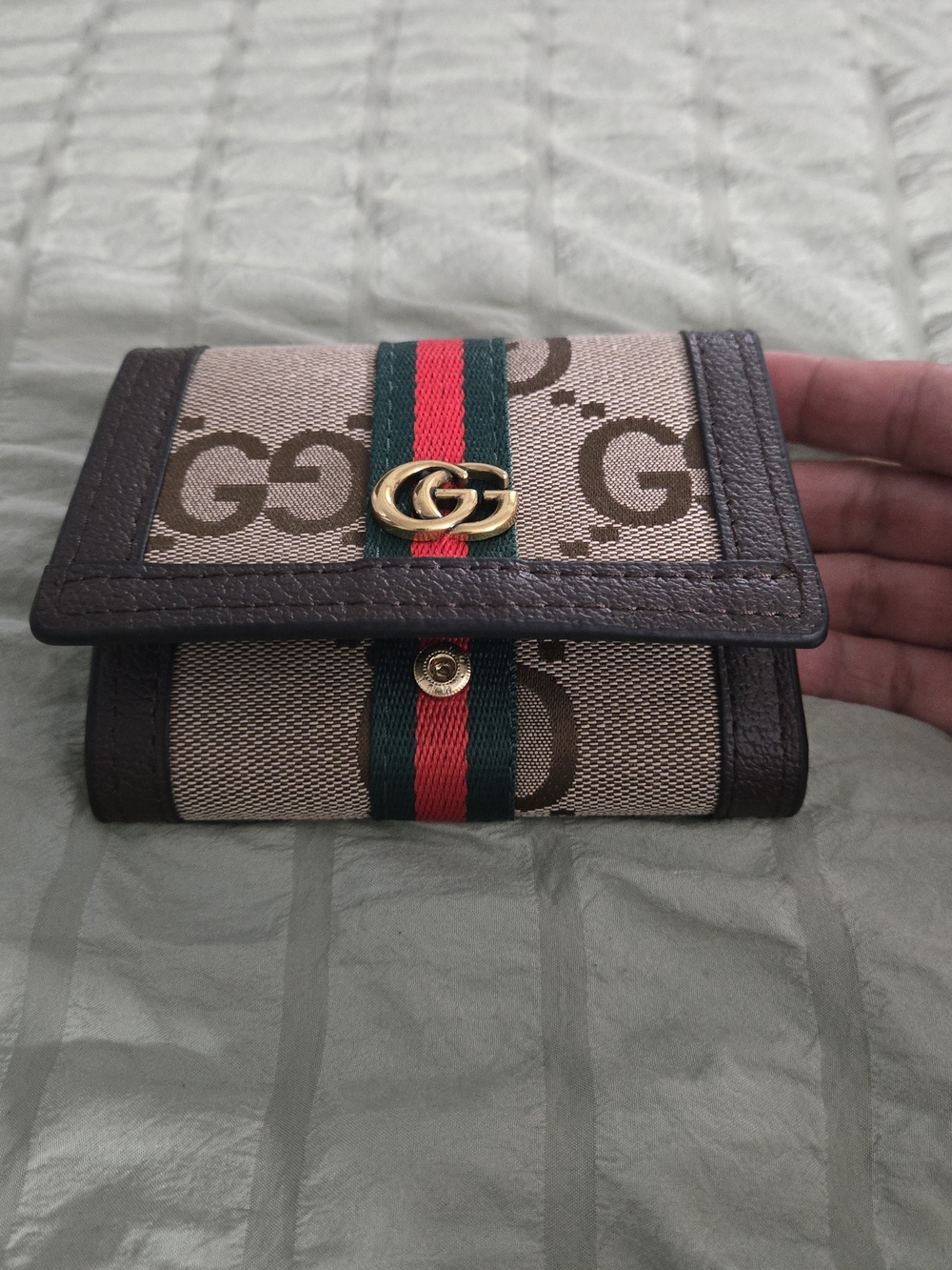Inspired In Your Fav Brand Canvas Small Wallet with Signature Web Stripe